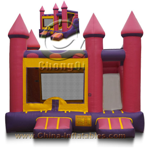 inflatable slide & castle combo